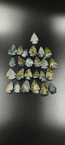 Juego de Piedras Rúnicas de Ágata Musgosa con Punta de Flecha, Hermoso Juego de Runas de Cristal Futhark, Estilo Feng Shui, Ágata Muntaha Grabada para Sanación - Product Image 4