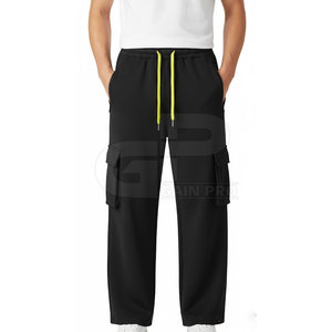 Pantalon large pour homme, coupe ample, design élégant, matière respirante, parfait pour les sorties décontractées et le streetwear - Product Image 3