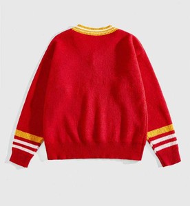 Suéter de punto con diseño gráfico transpirable, jersey de manga larga con cuello redondo, holgado, suave, cálido para otoño e invierno para mujer - Product Image 2