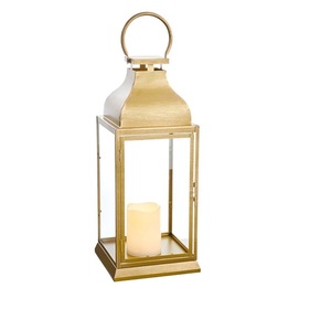 Modernised Durable Metal & Glass Metal Candle <b>Lantern</b> With Matt <b>Gold</b> Finish Candle <b>Lantern</b> for Outdoor & Home Decor - Product Image 1