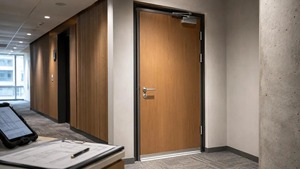 Puerta Cortafuego Decorativa de Madera de Alta Demanda para Hospitales y Puerta de Emergencia Disponible para Suministro Mundial - Product Image 3
