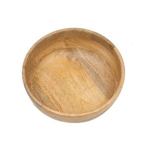 Bol à mélanger et à servir en bois de manguier naturel, bols à salade en bois faits à la main, vaisselle pour servir la soupe, bol multifonctionnel pour salade, grand modèle (8 pouces) - Product Image 4