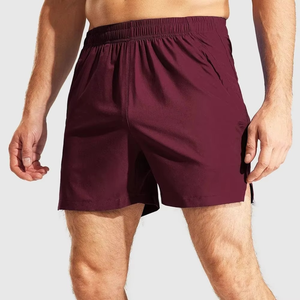 Pantalones Cortos Deportivos para Hombre, de Color Sólido, Secado Rápido, Cintura Media Elástica, Estilo Deportivo, 100% Poliéster, Tejido de Punto - Product Image 6