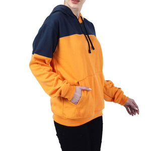เสื้อสเวตเตอร์มีฮู้ดสำหรับผู้หญิงผ้าฝ้ายถักแบบลำลองมีกระเป๋าสำหรับฤดูใบไม้ร่วงสีแบบ B2B ตามสั่ง - Product Image 2