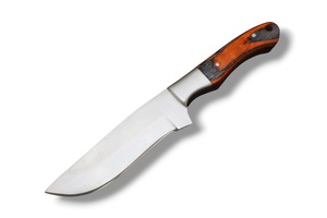 Couteau de Bushcraft artisanal en acier à haute teneur en carbone avec manche en bois Pakka et étui en cuir, vente en gros OEM, couteau à lame fixe pour l'extérieur - Product Image 3