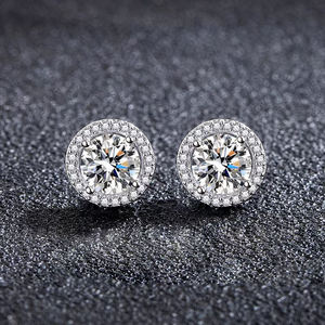 18K Gold Lab Grown Diamond <b>Stud</b> <b>Earrings</b> Lab Grown Diamond <b>Stud</b> <b>Earrings</b> Round Brilliant Cut Basket Setting <b>Fine</b> Ear Jewelry - Product Image 2