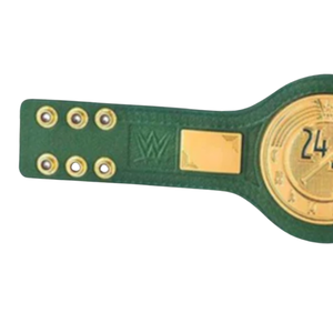 Cinturón de Campeonato WWE 24/7 Personalizable de Alta Calidad Verde y Dorado, Cinturón Deportivo Personalizado, Edición de Coleccionista - Product Image 3