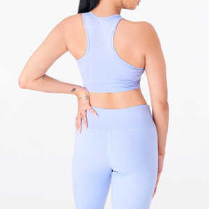Vente directe usine – Ensemble de yoga 2 pièces pour femme, taille haute, respirant, séchage rapide, écologique, pour entraînement et fitness - Product Image 5