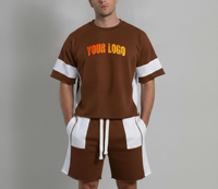 Nouvelle Collection 2026 – Ensemble décontracté d'été pour homme : T-shirt et short respirants à motif lettres, coupe ample, manches courtes, col rond