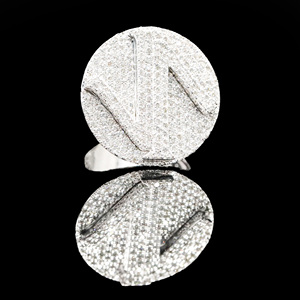 Premium Trendsetter Moissanite Hip Hop Ring <b>Watch</b> <b>Sterling</b> <b>Silver</b> Claw Setting Engagement Wedding Anniversary - Product Image 3