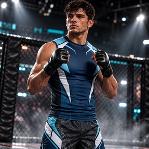 Camisetas de Grappling para Hombre con Nylon y Spandex de Elasticidad en Cuatro Direcciones y Corte Atlético para Academias de Entrenamiento - Product Image 5