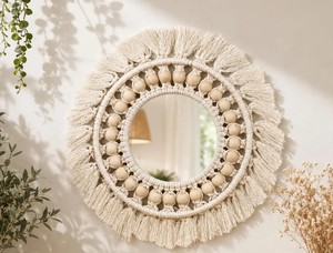 Espejo Decorativo Art Deco con Pantalla LED de Vidrio Cóncavo para Sala de Estar, Dormitorio, Baño y Entrada - Product Image 1
