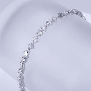 Pulsera de Diamantes Cultivados en Laboratorio para Mujer, Brazalete con Piedras Mixtas, Certificado IGI, Joyería Clásica, Regalo - Product Image 5