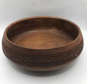 Tazón de Madera Económico para Cereales, Avena, Sopa, Arroz y Comidas Diarias con Superficie Pulida Lisa y Diseño Tradicional - Product Image 1