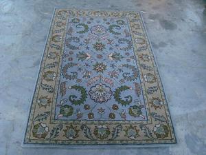 Tapis traditionnel en laine tufté à la main, tapis oriental floral, tapis de luxe fait main pour salon et chambre à coucher - Product Image 3