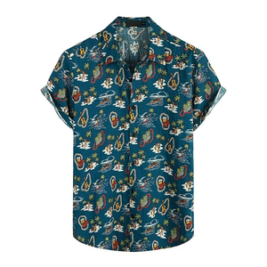 Camisa de Playa Sublimada de Primera Calidad, Camisa Personalizada de Estilo Tropical Hawaiano, Fabricante, Suministro al por Mayor - Product Image 1