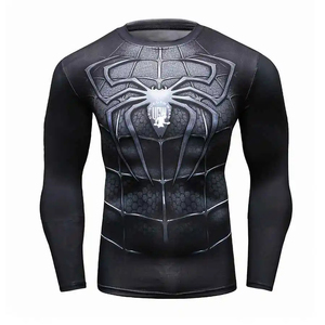 Quick Dry <b>Compression</b> Shirt for Men Gym Training Running Athletic Base Layer Fitness Top Spandex/Polyester Long Sleeve Tight Fit - Product Image 5