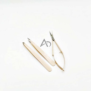 Ensemble de 3 pinces à épiler professionnelles pour sourcils, pointe inclinée, pointe pointue, pinces de précision pour le modelage des sourcils, OEM ODM, logo personnalisé - Product Image 1