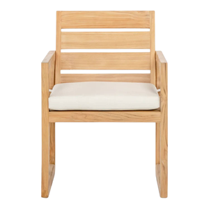 High Quality Teak Wood <b>Dining</b> <b>Armchair</b> With Soft Cushion Modern Contemporary Relaxing <b>Armchairs</b> Restaurant Indoor Outdoor Use - Product Image 1