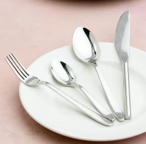 Ensemble de couverts en acier inoxydable poli miroir de luxe, manche ergonomique, cuillère, fourchette, couteau - Product Image 6