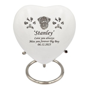<b>Top</b> Best Selling White <b>Heart</b> <b>Shaped</b> Cremation Urn for Adult Ashes Keepsake White <b>Heart</b> Urn Decorative Small Urn For Human Ashes - Product Image 2