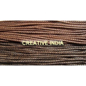 Factory Production of High-Quality Round Leather Cord <b>Braided</b> Sewn for DIY Craft Jewelry Beading Cords 2m 3mm 4mm 5mm 6mm - Product Image 2