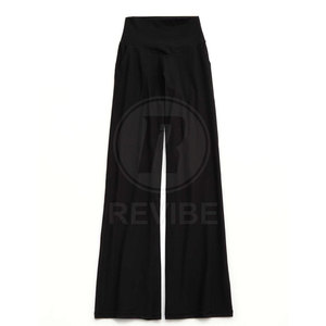 New Style Custom Made Yoga Mid Waist <b>Flare</b> <b>Legging</b> with Customized Colors & Sizes Spandex/Polyester High Quality Made Pakistan - Product Image 4