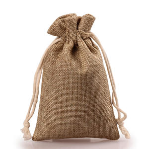 Bolsa Ecológica de Yute Natural para Empacar Granos de Café con Cierre de Cordón para Almacenamiento de Café a Granel - Product Image 1