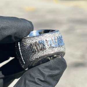 Anillo de Plata de Ley 925 con Incrustaciones de Diamantes Moissanite en 3D, Estilo Hip Hop, para Hombre y Mujer, Uso Diario - Product Image 4