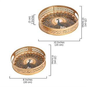 Plateaux et pots Pichwai en argent allemand, motifs Art Déco variés, pour décoration intérieure, cadeaux de mariage indien et de Diwali, vente en gros - Product Image 3