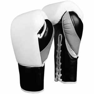 Guantes de Boxeo de Cuero Vacuno Genuino para Muay Thai, MMA, UFC con Logotipo Personalizado y Cierre de Cordones SALUBRIOUS SPORTS BG-SS-002 - Product Image 1