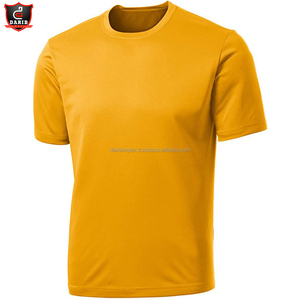 T-shirt de performance athlétique pour homme, col rond, séchage rapide, en coton/polyester, uni, perlé, respirant, écologique, pour activités de plein air - Product Image 5