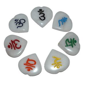 Cristaux d'Agate Gravés Tendance 2022 pour la Guérison Énergétique, Ensemble de Pierres de Reiki 7 Chakras pour la Méditation, Feng Shui Naturel - Product Image 6