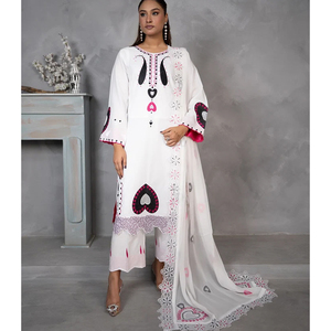 Nouveautés : Ensembles Shalwar Kameez Prêts-à-Porter, Tenues Décontractées et de Soirée, Nouveaux Modèles, Robes d'Été Brodées, Salwar Kameez Dupatta pour Femmes - Product Image 1
