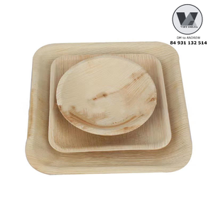 Bandejas Compostables de Color Beige Natural, Platos Desechables de Hoja de Areca Catechu de 10 Pulgadas Cuadradas, Ideales para Eventos Ecológicos - Product Image 4