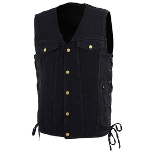 Oem Premium New Men's <b>Denim</b> Vest High Quality Slim Fit Sleeveless Jeans <b>Jacket</b> Casual Breathable Men's <b>Denim</b> Vest - Product Image 2