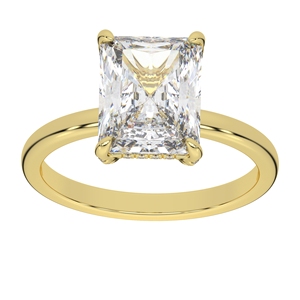Radiant Cut Moissanite Diamond Double Claw <b>Solitaire</b> Smooth Band Romantic Propose Gift 925 Sterling <b>Silver</b> <b>Ring</b> - Product Image 6