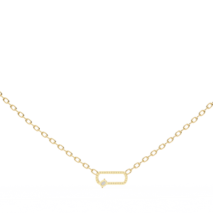 Minimalist 14K Solid Gold <b>Cushion</b> and <b>Round</b> Cut Set Lab Diamond Solitaire Pendant Necklace for Women Party Gift - Product Image 3