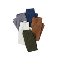 Service OEM Nouveau Style Vente en Gros Pantalon Chino de Golf pour Homme Uni Décontracté Coupe Droite Ajustée Taille Haute en Toile Écologique Respirant