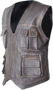 Chaleco de Cuero para Hombre de Alta Calidad, Venta Directa de Fábrica, Tallas Grandes, Hecho a Medida, Transpirable, Estilo Casual, Cierre de Cremallera, Invierno - Product Image 4