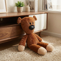 Ours en peluche Mr Bean pour enfants, ours en peluche de grande taille, ours géant, cadeau d'anniversaire ou de Saint-Valentin, compagnon de jeu pour tout-petits