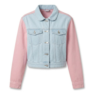 Veste en jean personnalisée pour femmes, denim en coton pour les marques de streetwear, vente en gros directe d'usine en vrac - Product Image 5