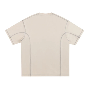 เสื้อยืดสีพื้น ขาว ดำ โลโก้สั่งทำได้ ผ้าฝ้าย 100% 300 กรัม ทรงโอเวอร์ไซส์ สไตล์สตรีทแวร์ วินเทจ ทรงบ็อกซี่ - Product Image 4