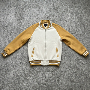 แจ็คเก็ตวาร์ซิตี้คุณภาพสูงสำหรับผู้ชาย แจ็คเก็ตเบสบอลแบบ Letterman สั่งทำได้ ผสมผสานวัสดุขนสัตว์และหนังที่แขนเสื้อ รับผลิตแบบ OEM ODM แบรนด์ส่วนตัว - Product Image 4