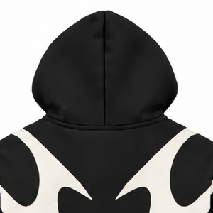 Sweat-shirt à capuche zippé noir avec empiècements contrastants pour homme, style streetwear, fermeture éclair intégrale, manches longues, molleton décontracté avec poches - Product Image 4