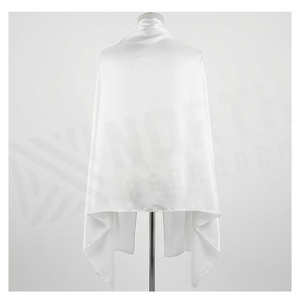 Women's Square Digital Print White Silk Scarf Elegant Solid Color Outdoor All Seasons <b>Wedding</b> Accessory - Product Image 2