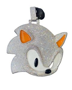 VVS D couleur clarté Moissanite argent Sterling Hip Hop glace 3D dessin animé Anime drôle émail griffe réglage fête pendentif - Product Image 1