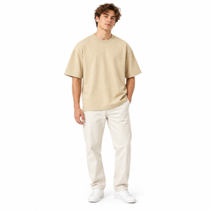 Camiseta Oversize Personalizada para Hombre, 260 GSM, 100% Algodón, Hombros Caídos, Corte Cuadrado, Estilo Urbano, Estampada, Ecológica, Marca Privada - Product Image 1
