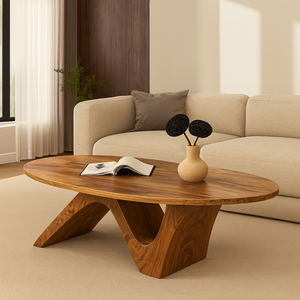 Mesa de Centro de Madera Maciza Rústica y Duradera de Proveedor Vietnamita, Decoración de Madera Natural Hecha a Mano para Sala de Estar - Product Image 2