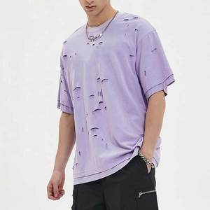 เสื้อยืดผู้ชายสไตล์ดิสเทรส ดีไซน์ใหม่ ขายดีที่สุด คุณภาพเยี่ยม ใส่สบาย ทนทาน ขายส่ง - Product Image 3